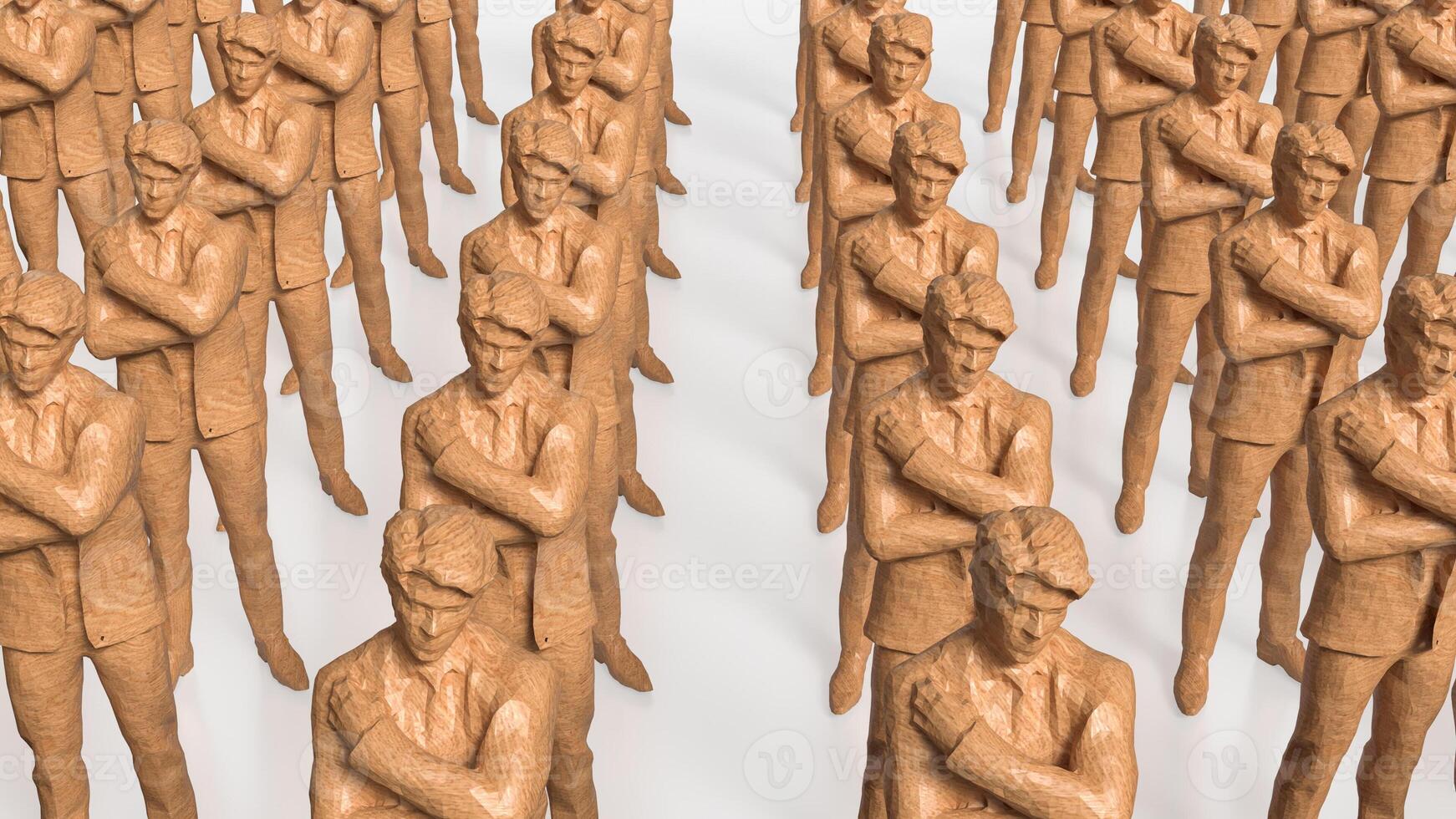 The figure men on white background for Business concept 3d rendering photo