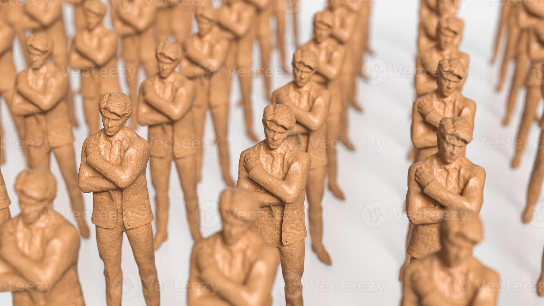 The figure men on white background for Business concept 3d rendering photo