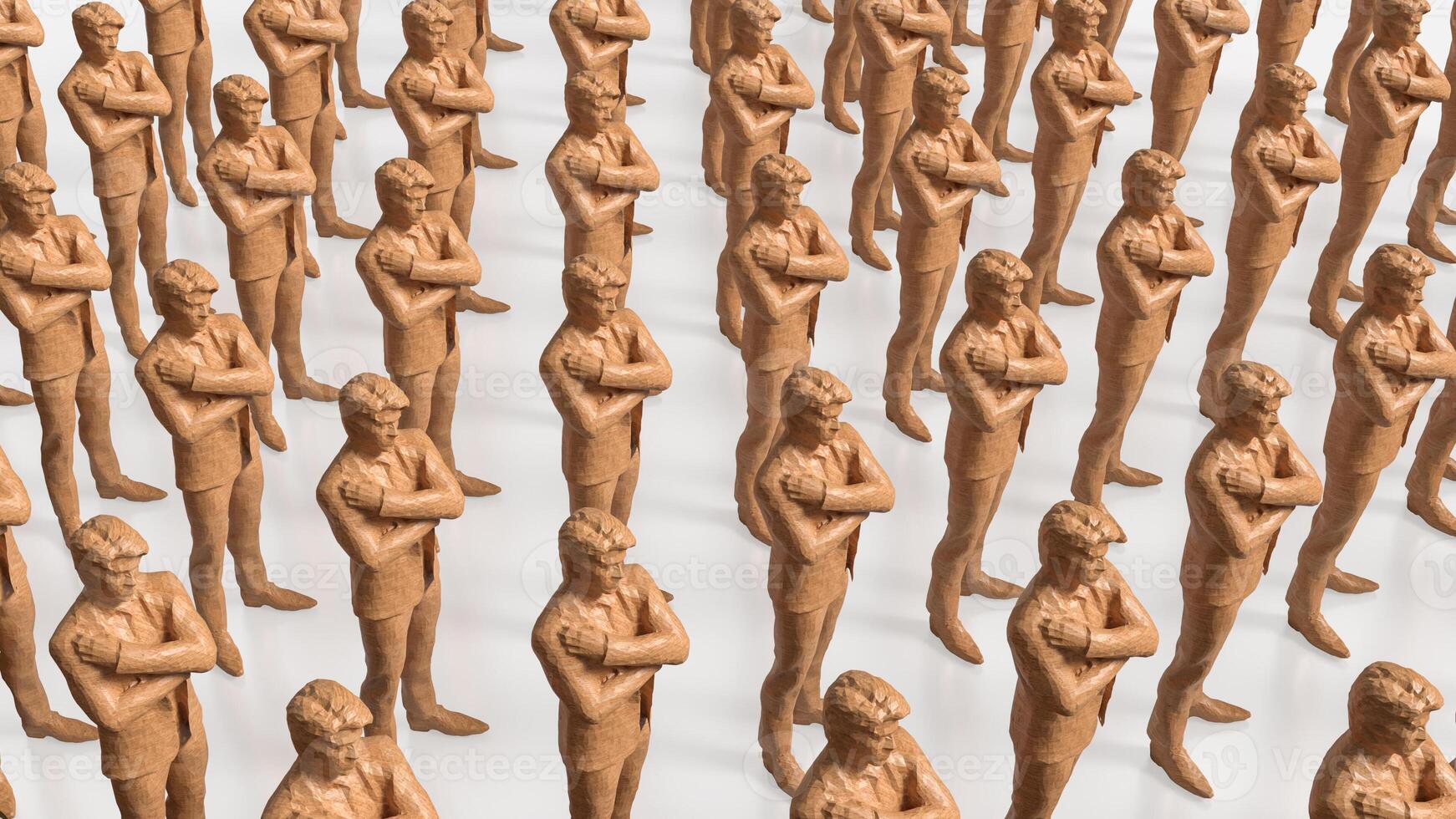 The figure men on white background for Business concept 3d rendering photo