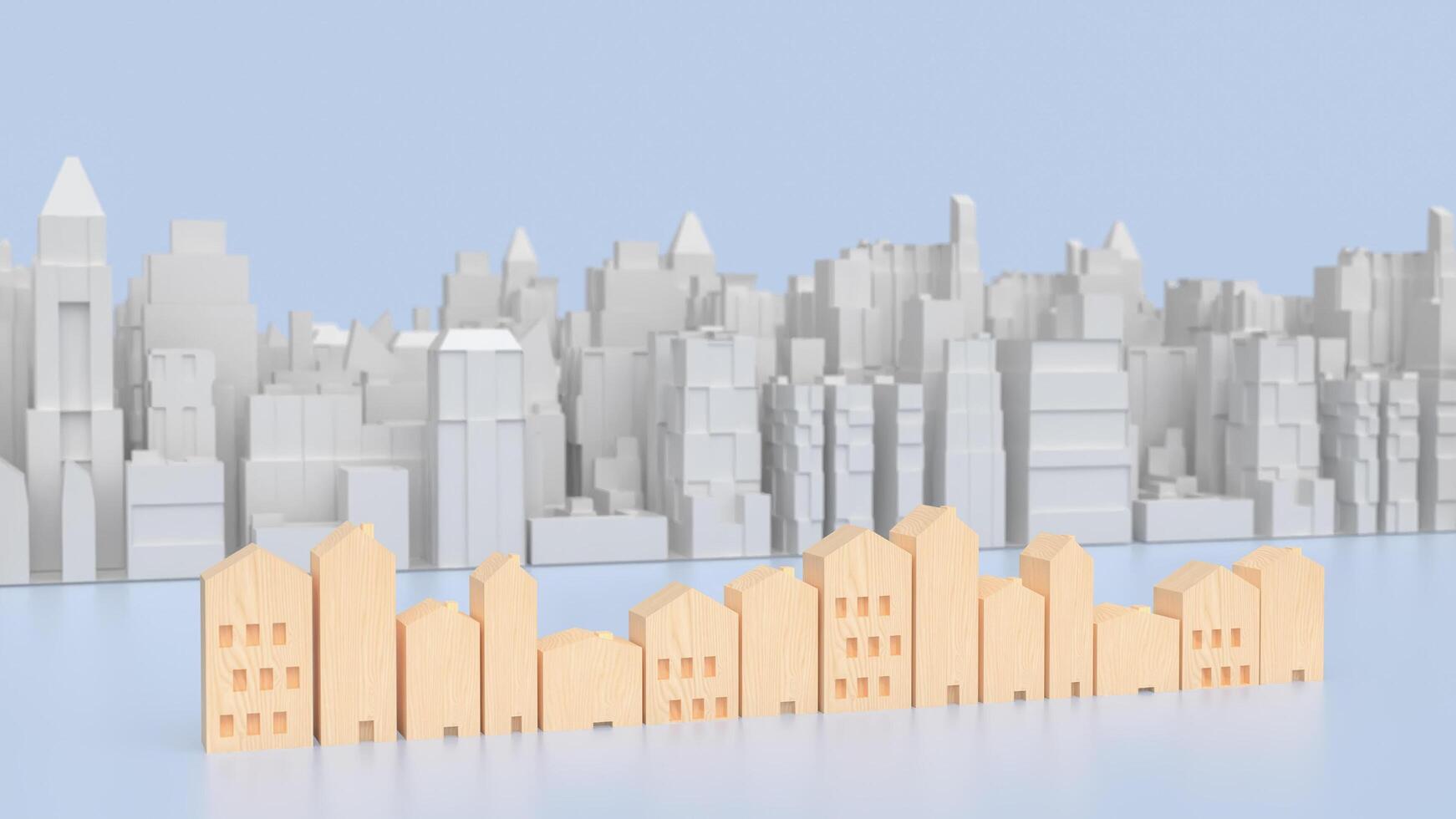 The city image for real estate or property concept 3d rendering. photo