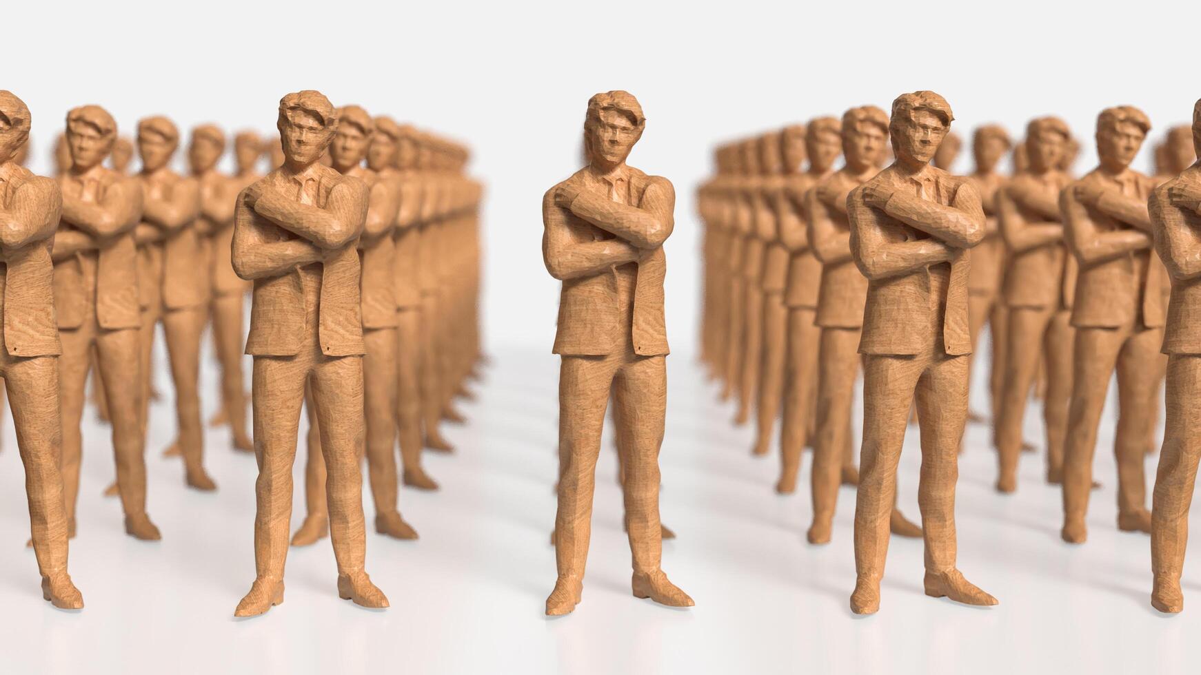 The figure men on white background for Business concept 3d rendering photo