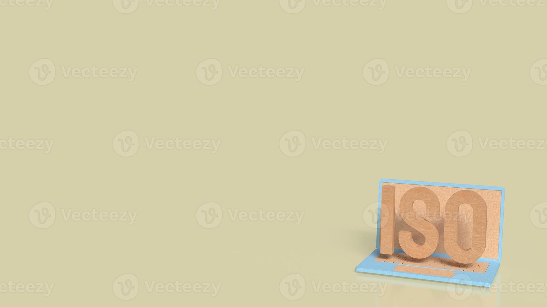 The notebook and iso for technology or Business concept 3d rendering. photo