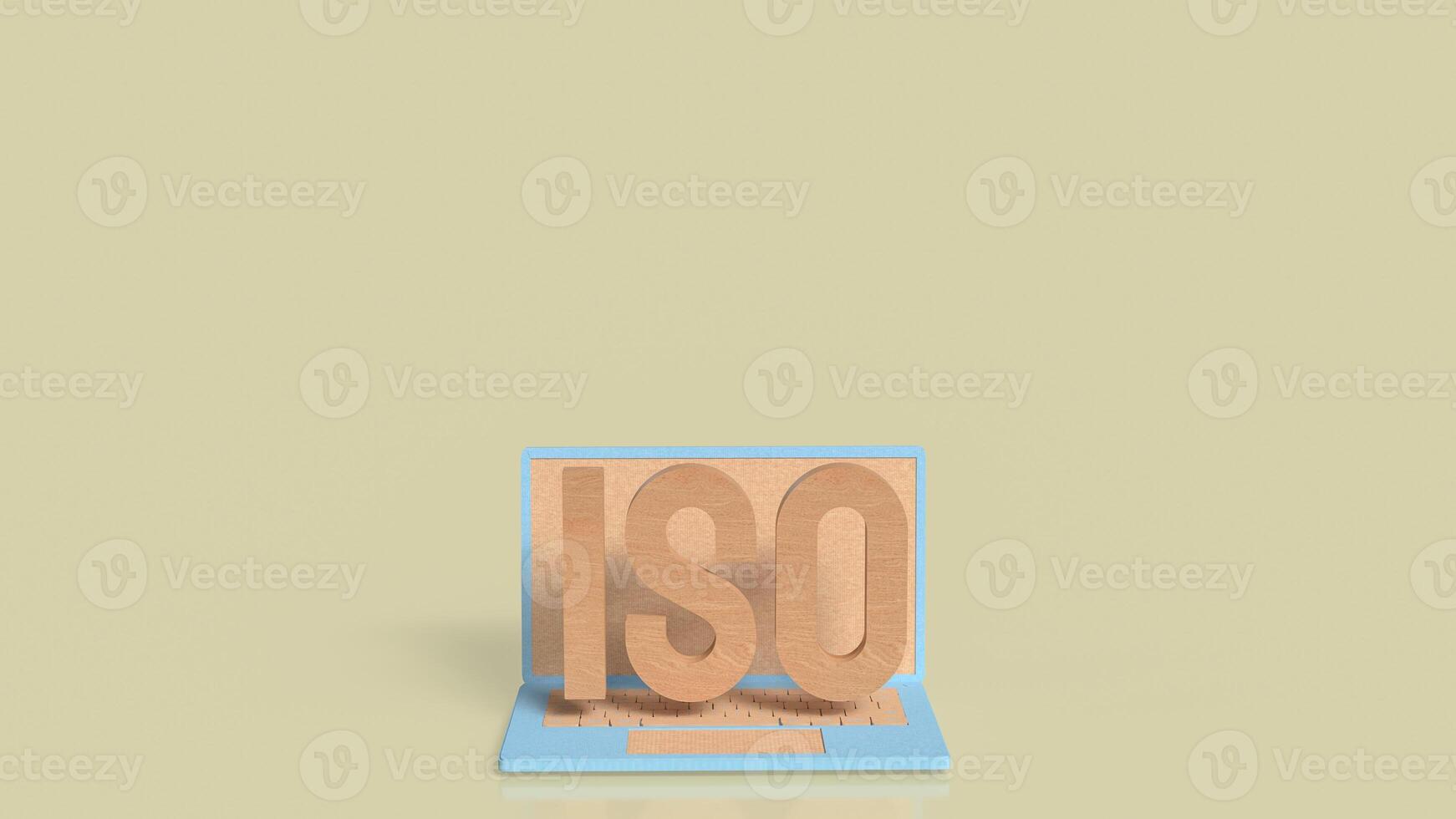 The notebook and iso for technology or Business concept 3d rendering. photo