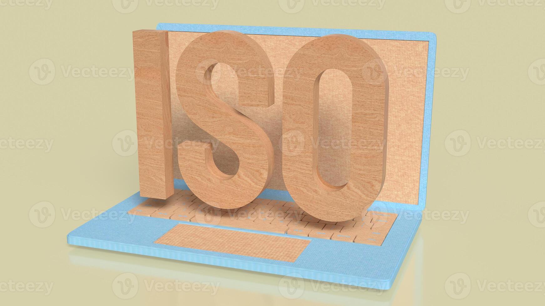 The notebook and iso for technology or Business concept 3d rendering. photo