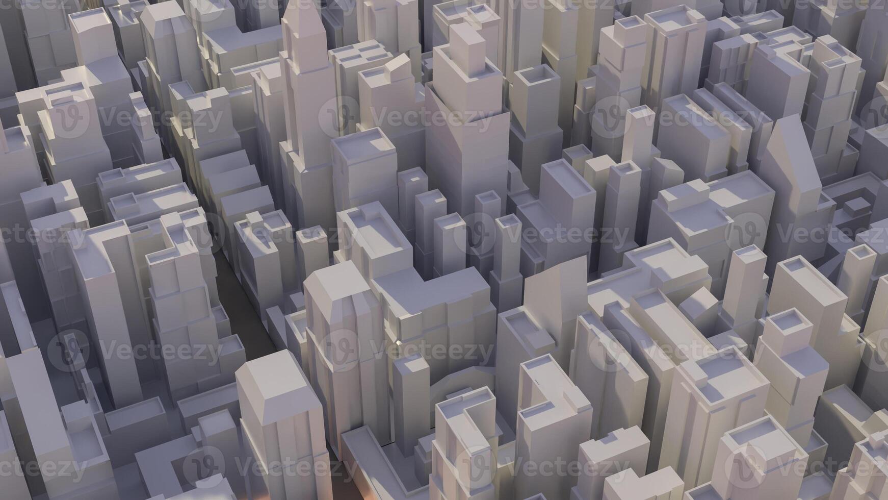 The city image for real estate or property concept 3d rendering. photo