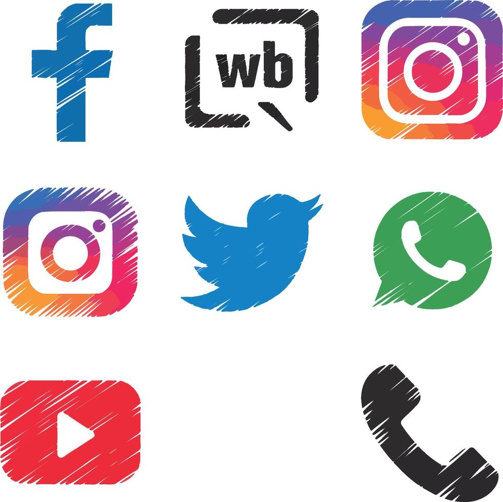 a color website icon set vector