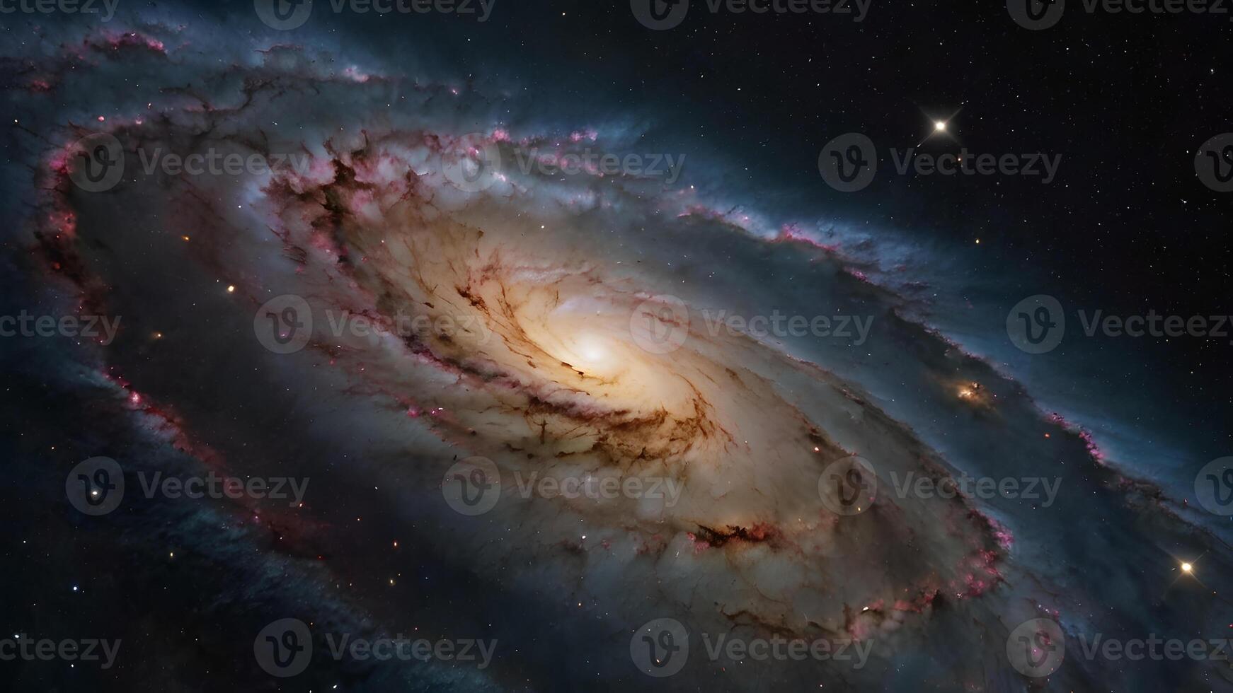 A Cosmic Dance A Spiral Galaxy Shimmers in the Vast Universe photo