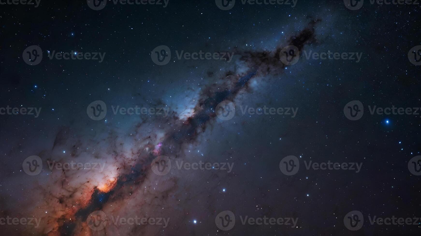 Vibrant Cosmic Nebula in the Night Sky photo