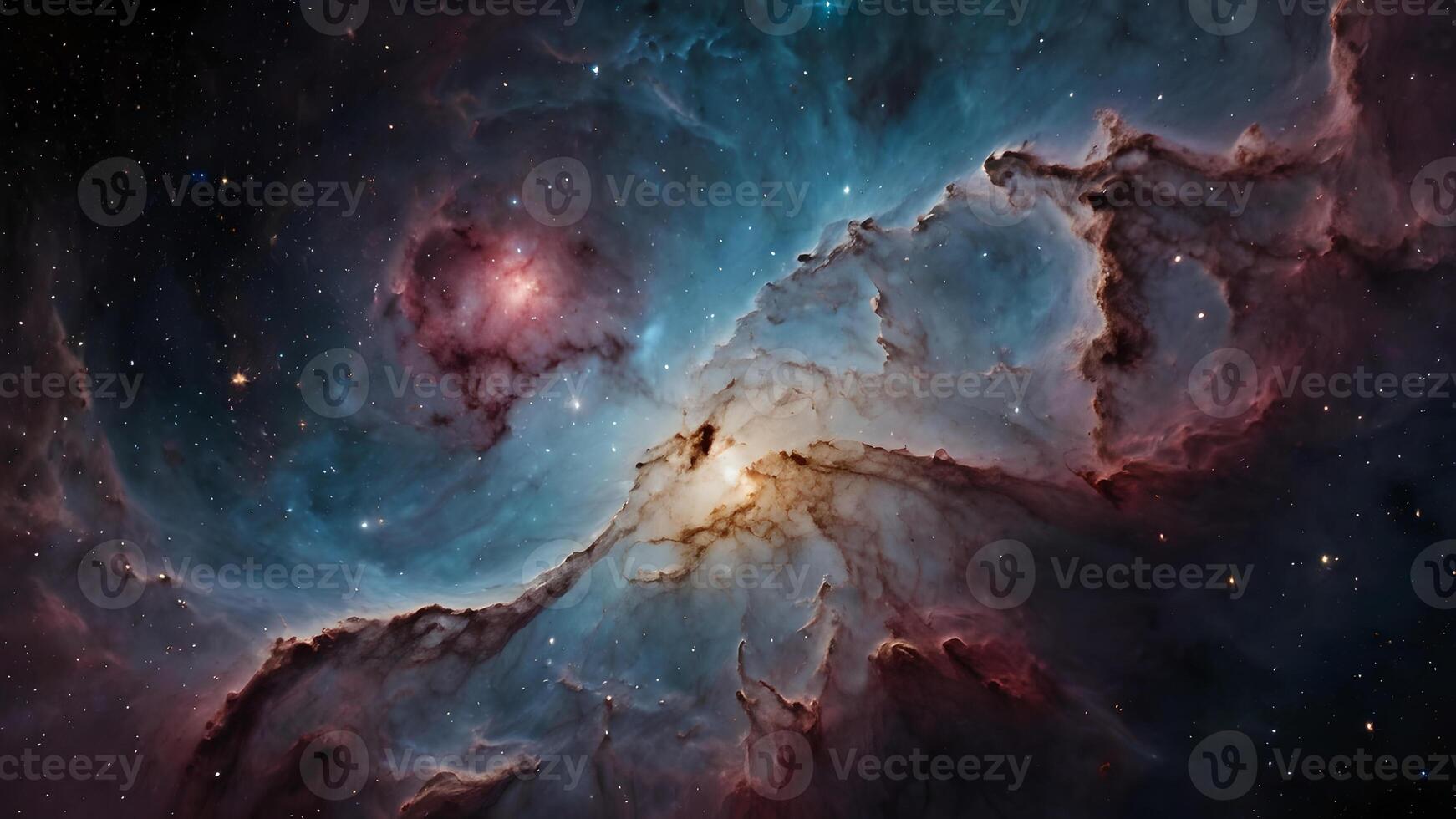 Cosmic Nebulae and Galaxies in Deep Space Abstract Background photo