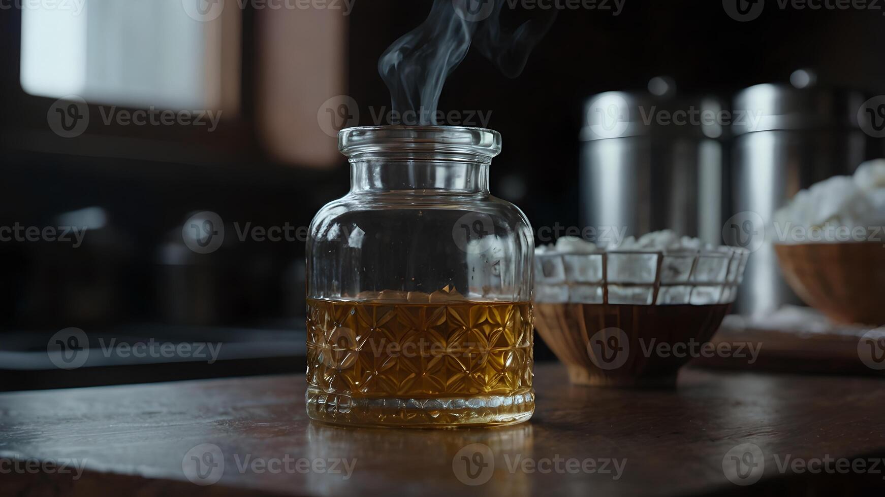 Aromatic Essential Oil Infused With Fragrant White Flowers photo