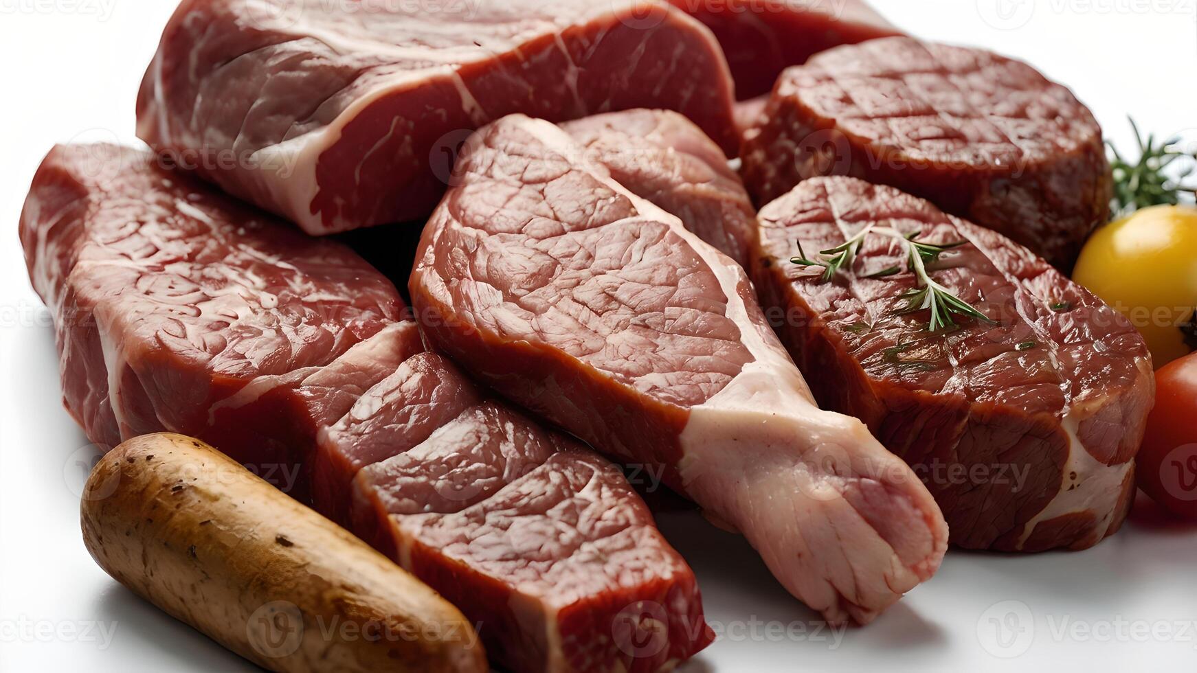Variety of Raw Meats Ready for Grilling photo