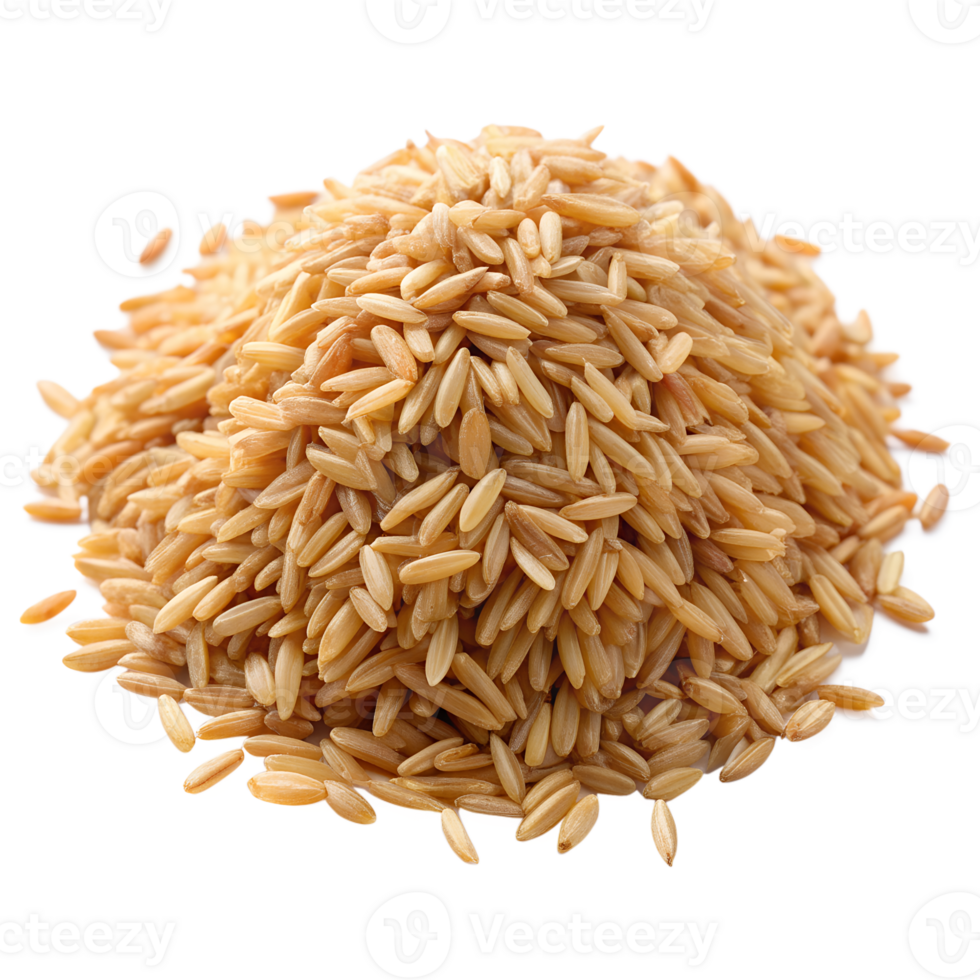 brown rice grains isolated on a transparent background png
