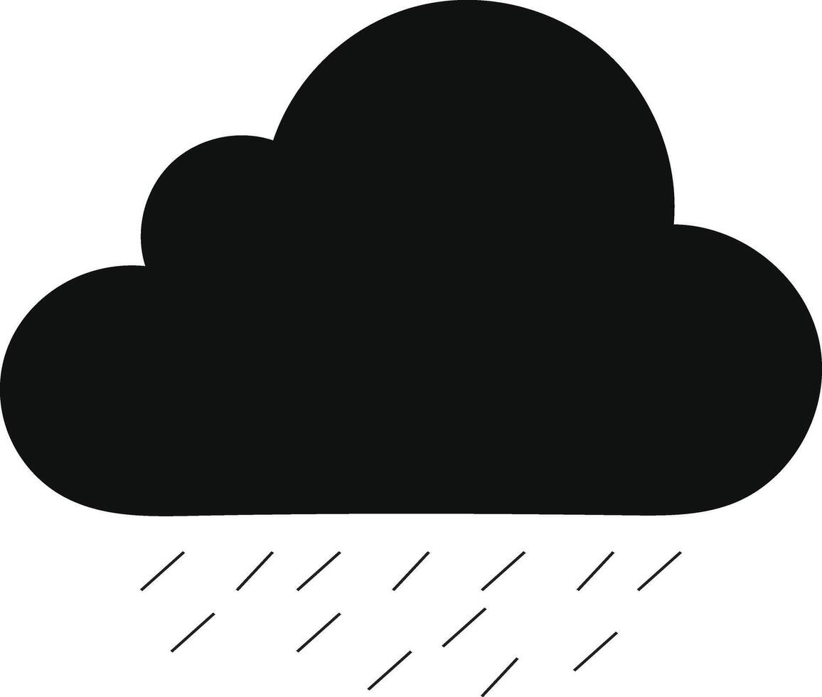 Clouds icon set Cloudy weather symbol in black filled and outlined style vector