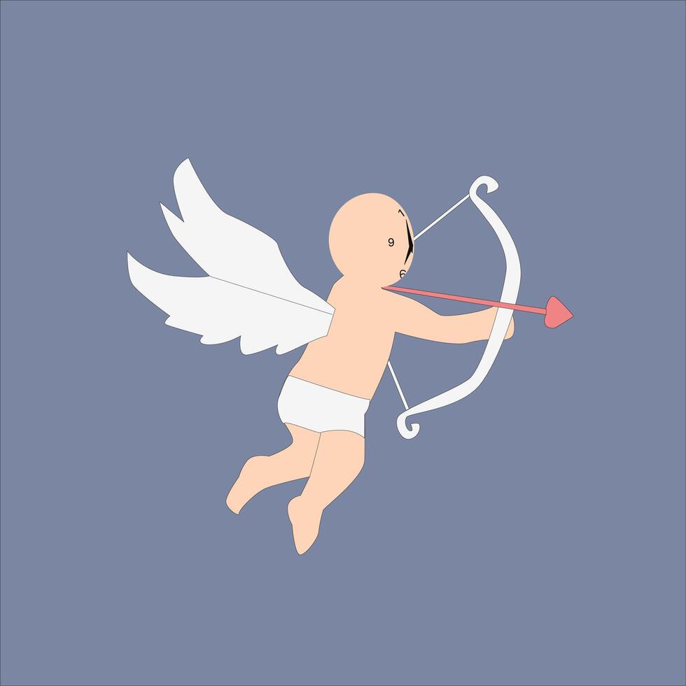 baby man love is archery vector