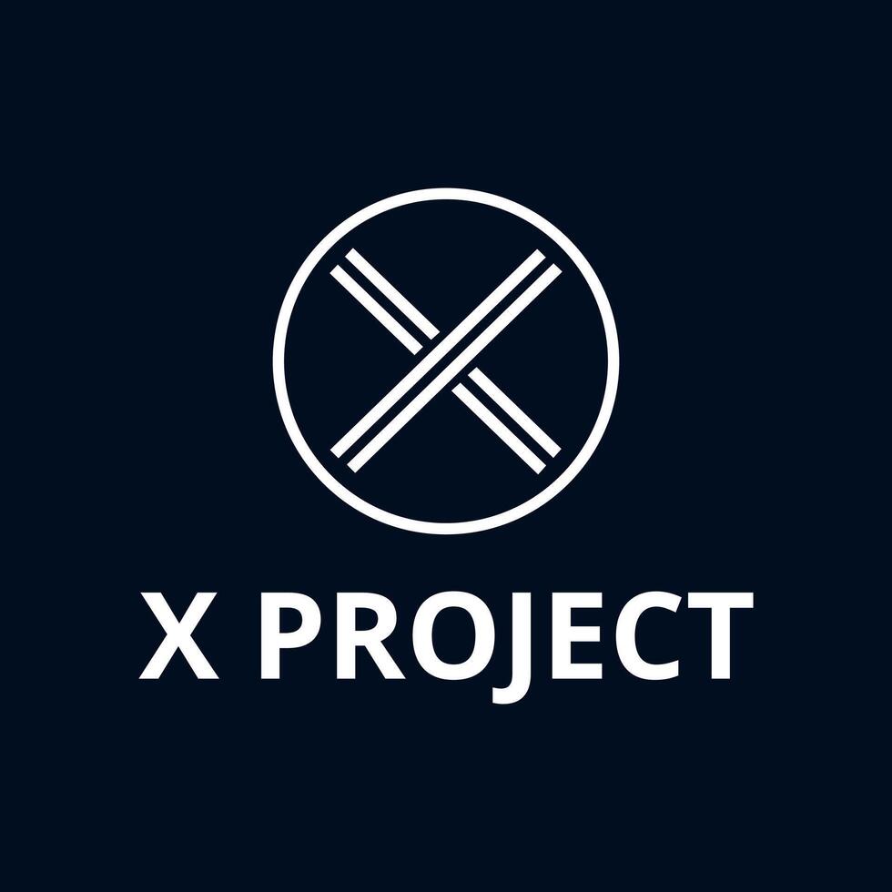 Modern X Project Logo with Bold and Sleek Lines vector