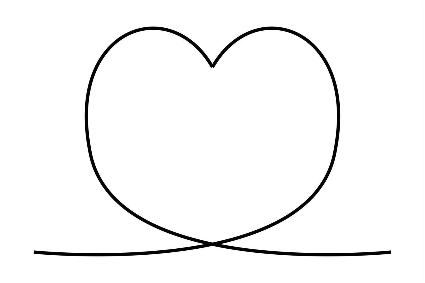 Abstract love heart line art vector