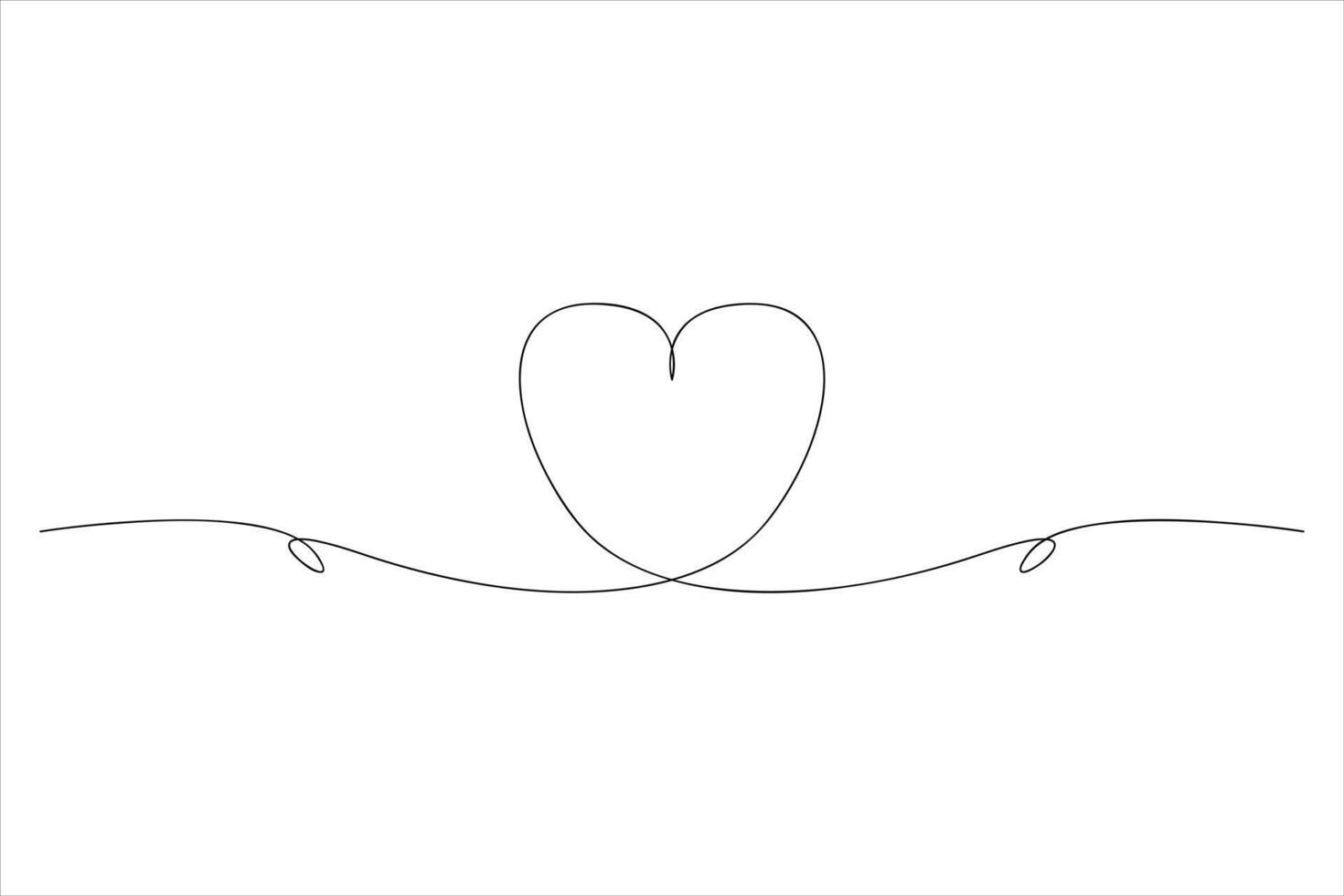 Minimal continuous line heart for designers vector