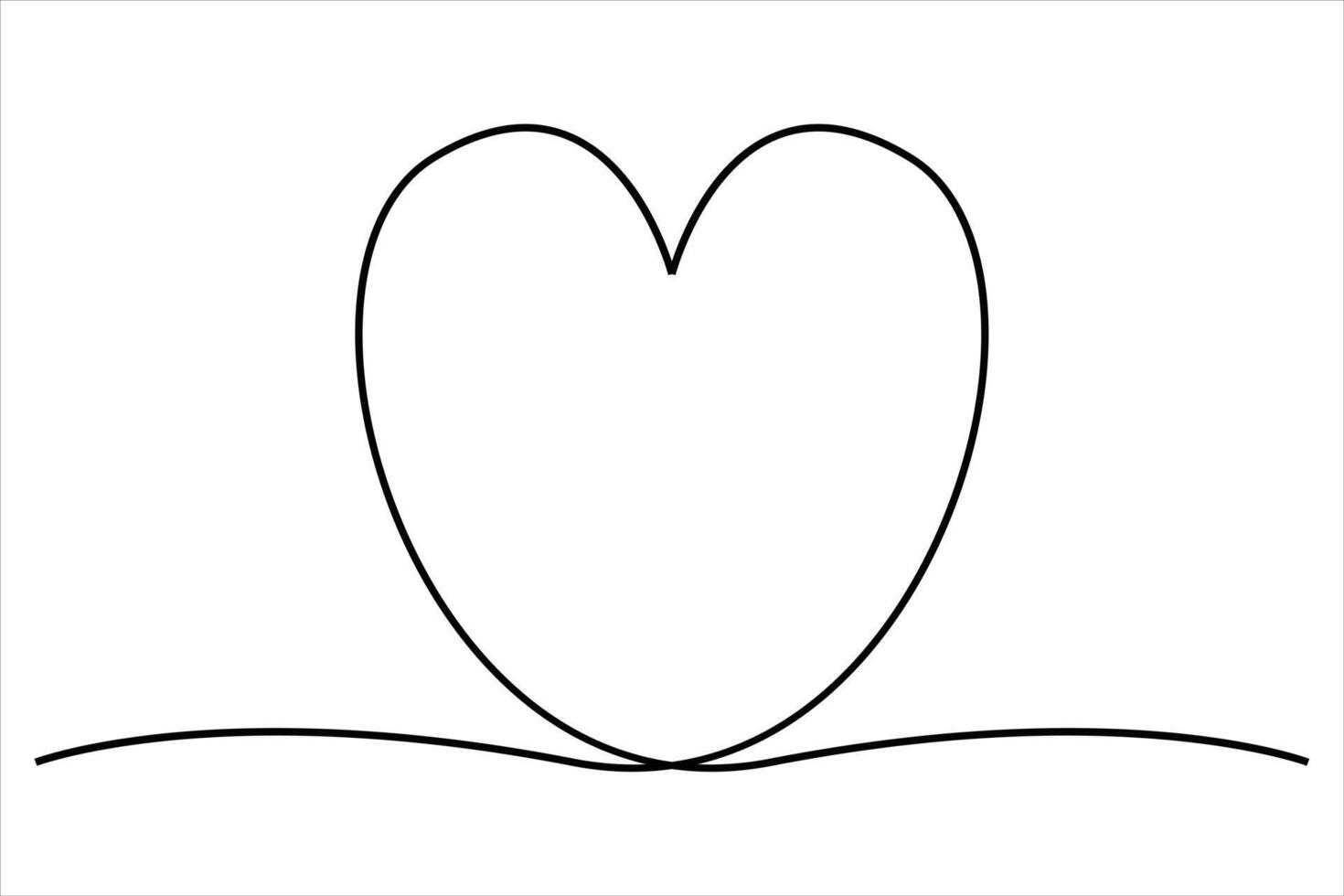 Modern single line heart icon vector