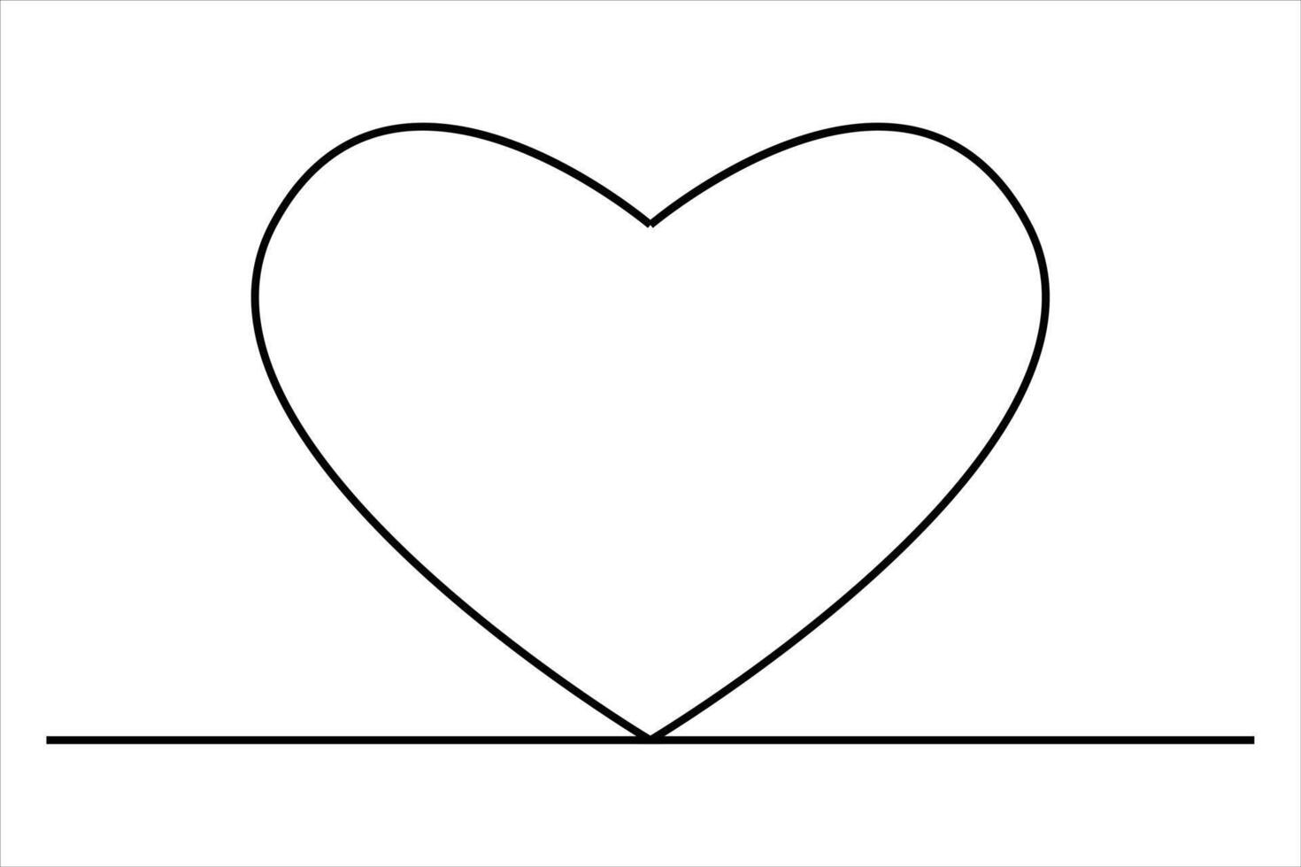 Flowing line heart design vector