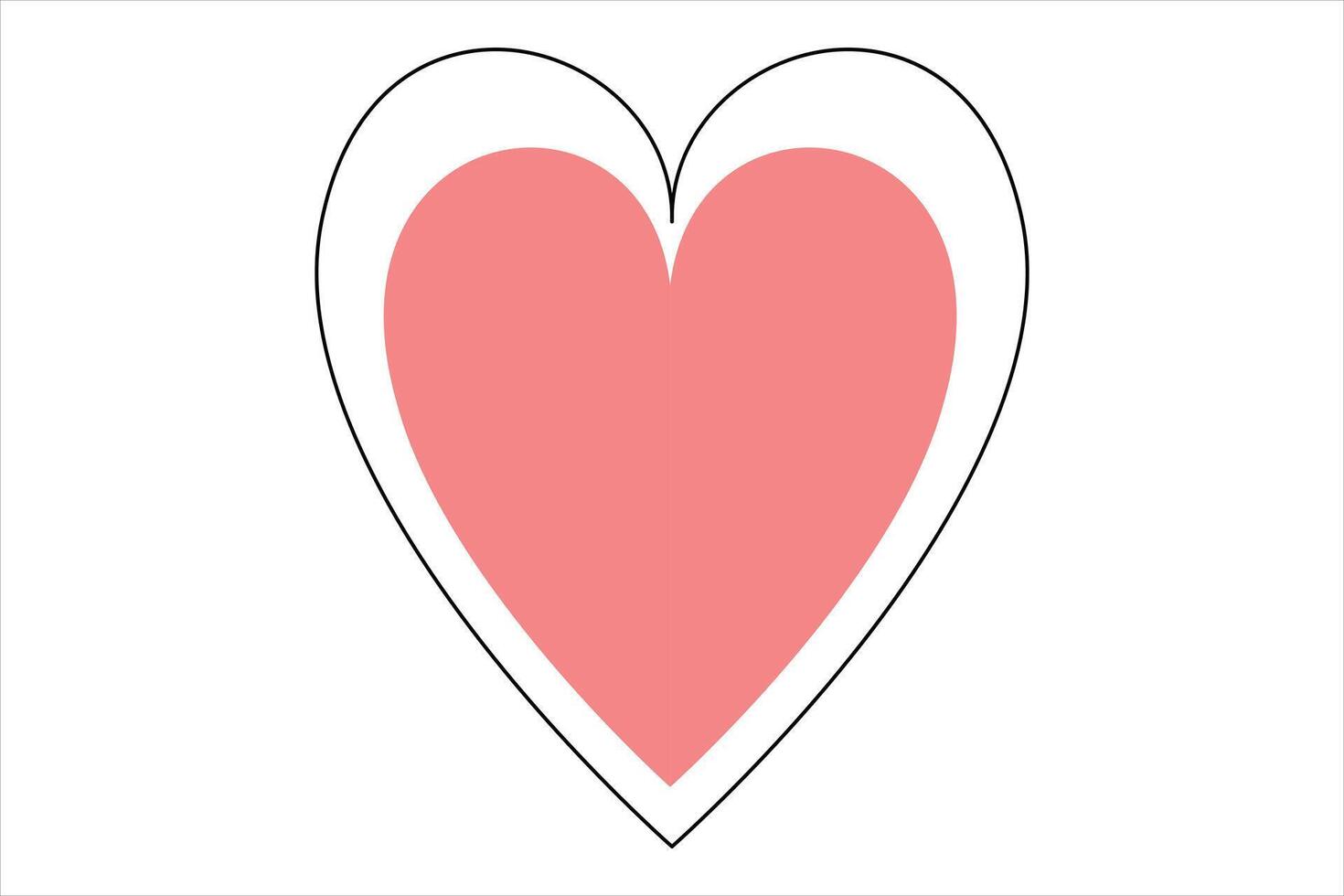 Continuous love heart icon vector