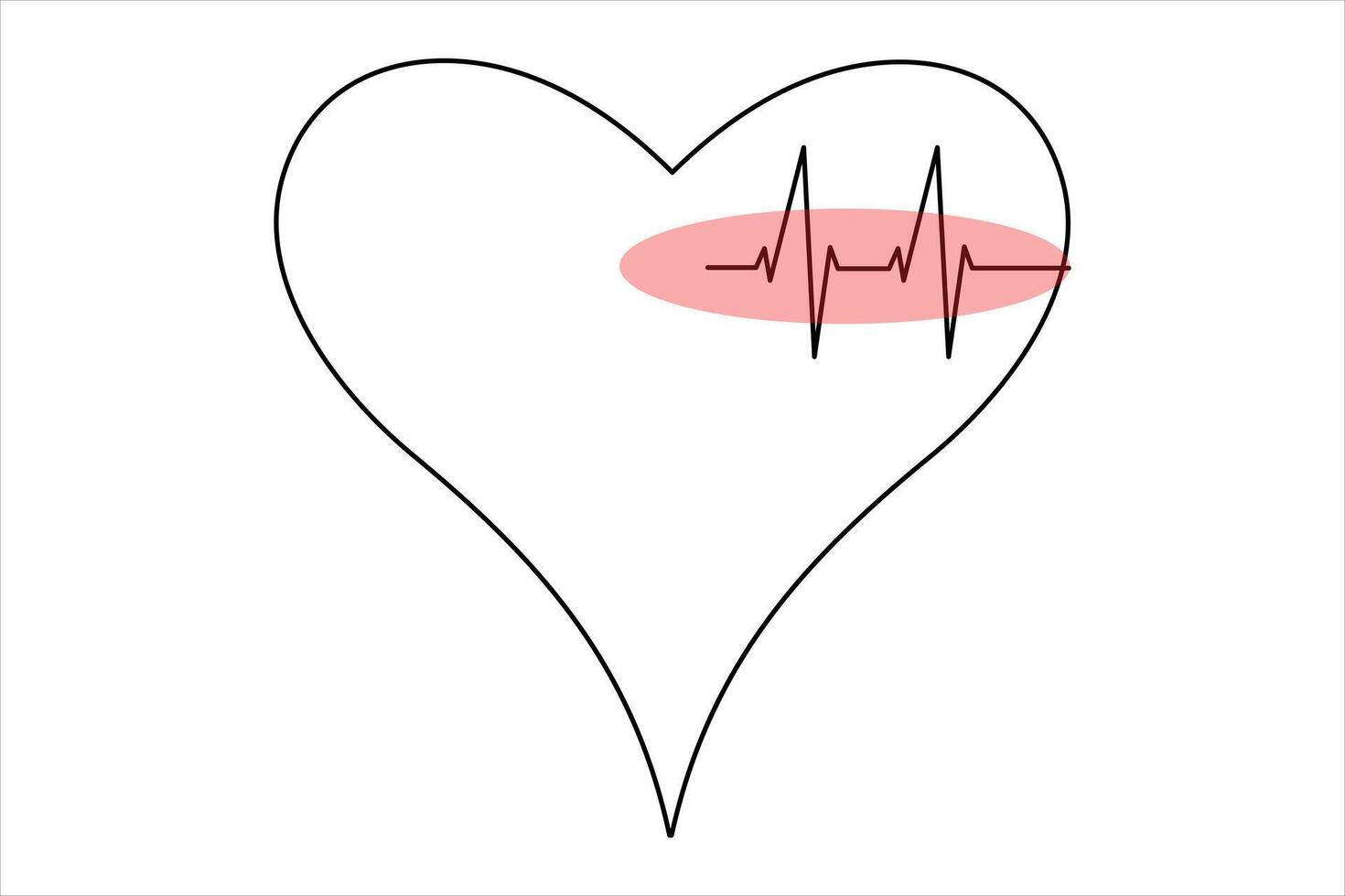 Line art heart for modern designs vector
