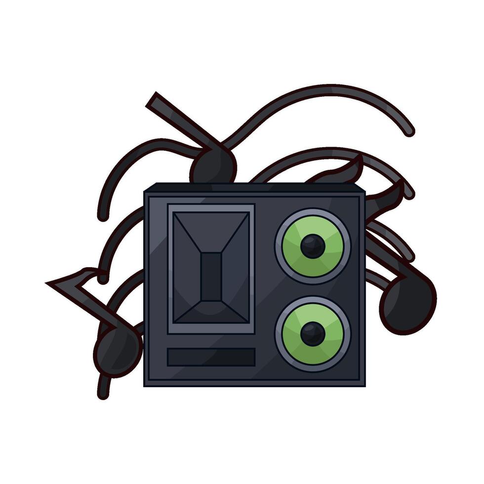 High portability of the speaker illustration vector