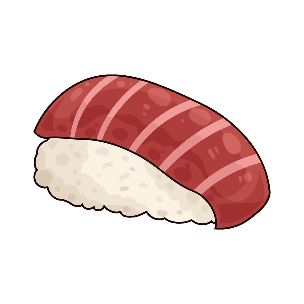 fresh tuna sushi vector