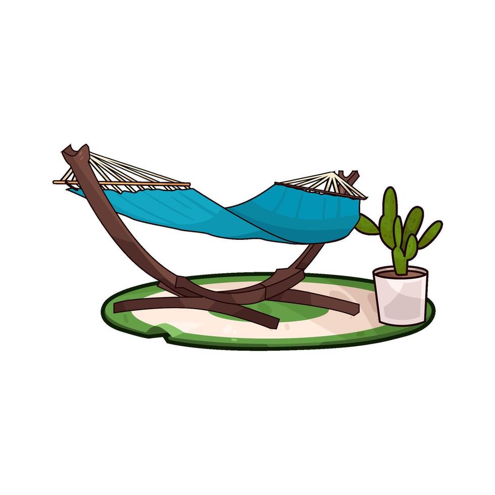 hammock for comfortable sleep illustration vector