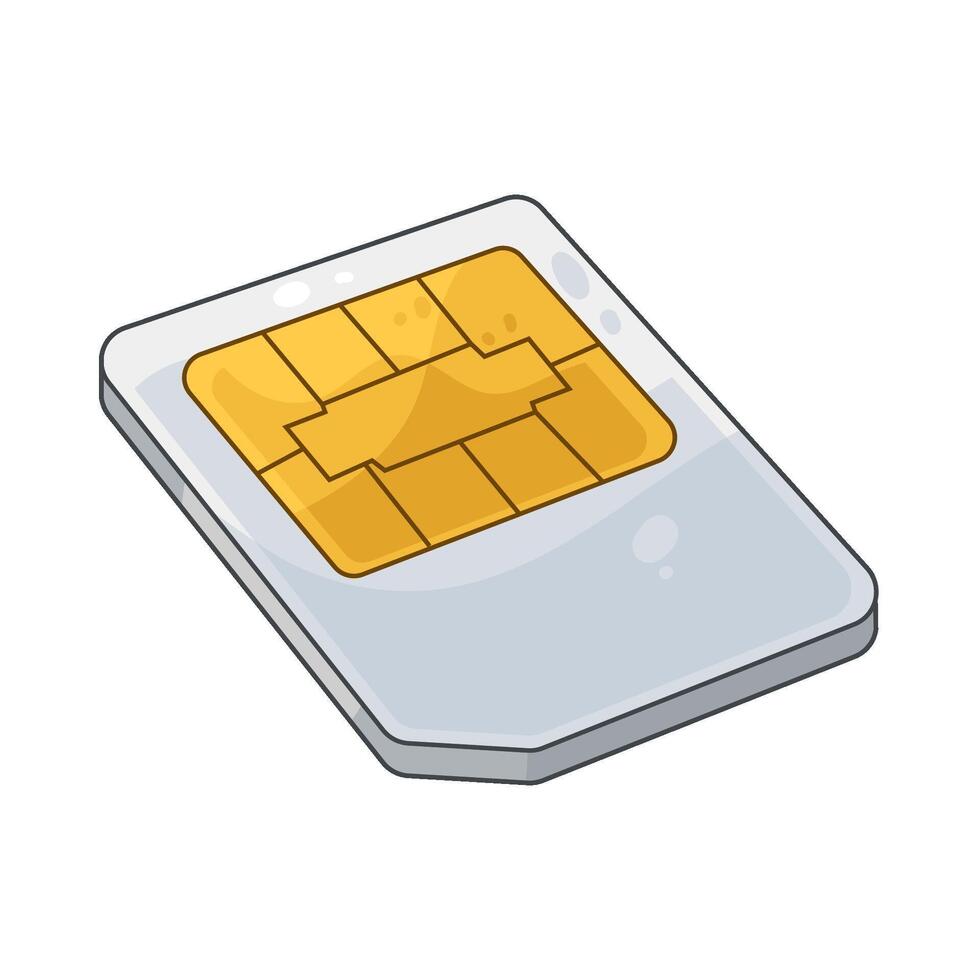 Illustration of sim card vector