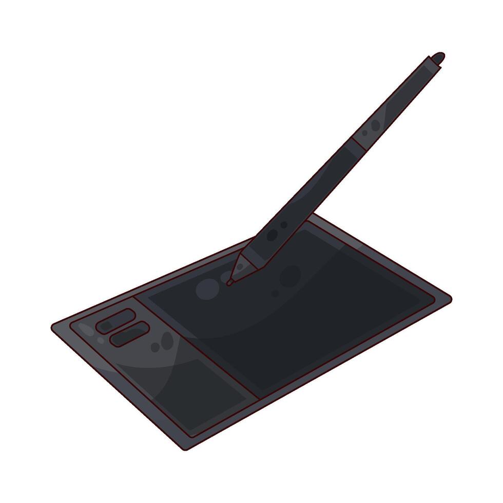 Illustration of pen display vector