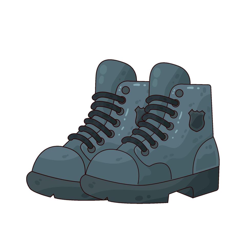 Illustration of police boots vector