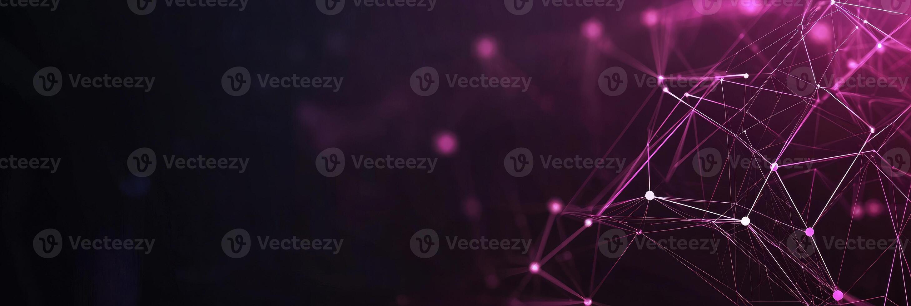 Futuristic digital network visualization with glowing nodes and lines, representing data connections, technology, and modern communication photo