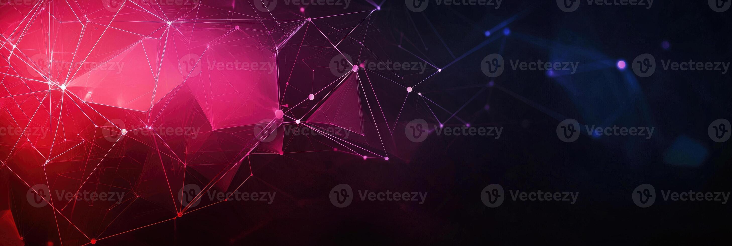 Futuristic digital network visualization with glowing nodes and lines, representing data connections, technology, and modern communication photo