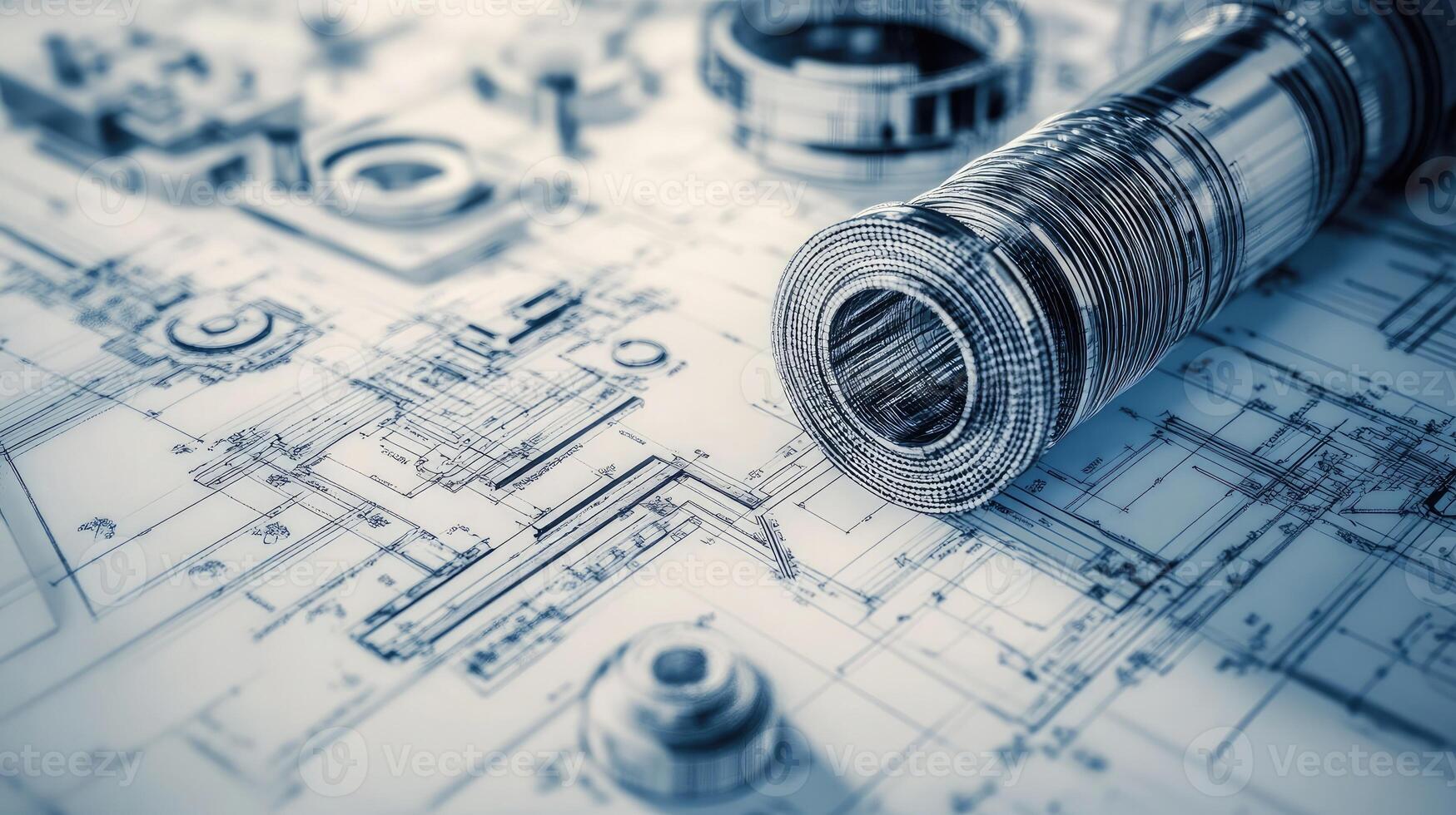 Detailed view of interlocking metallic gears in motion, showcasing the complexity and precision of mechanical engineering and machinery photo
