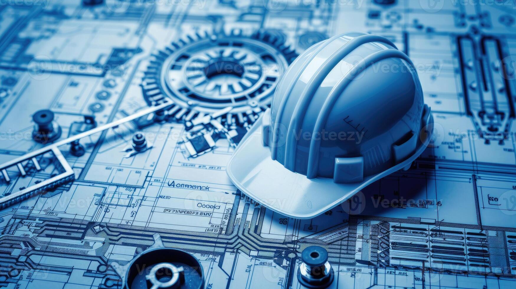 Detailed view of interlocking metallic gears in motion, showcasing the complexity and precision of mechanical engineering and machinery photo
