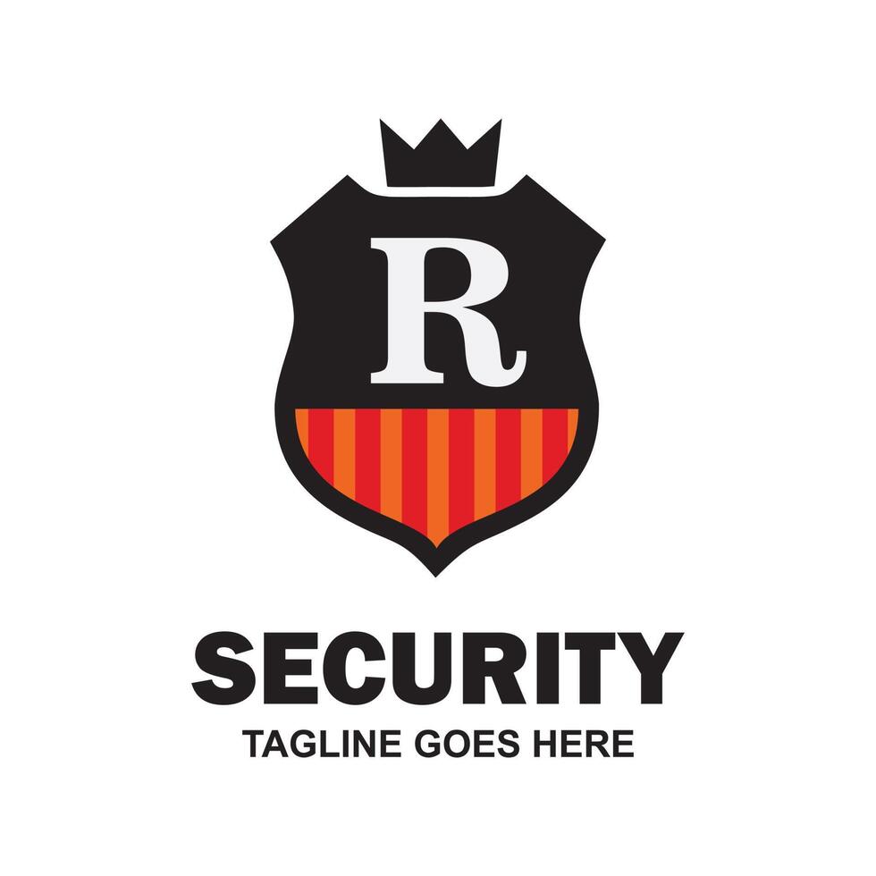 Security logo design template vector