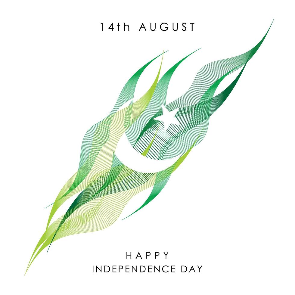 14th august is the day of independence of pakistan vector