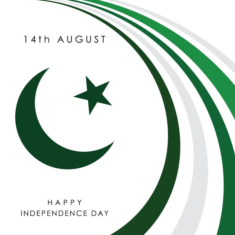 14th august is the day of independence of pakistan vector