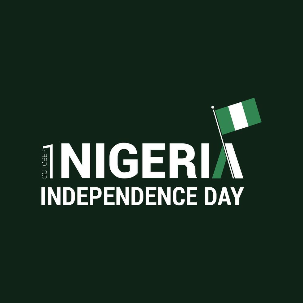 Nigeria independence day logo vector