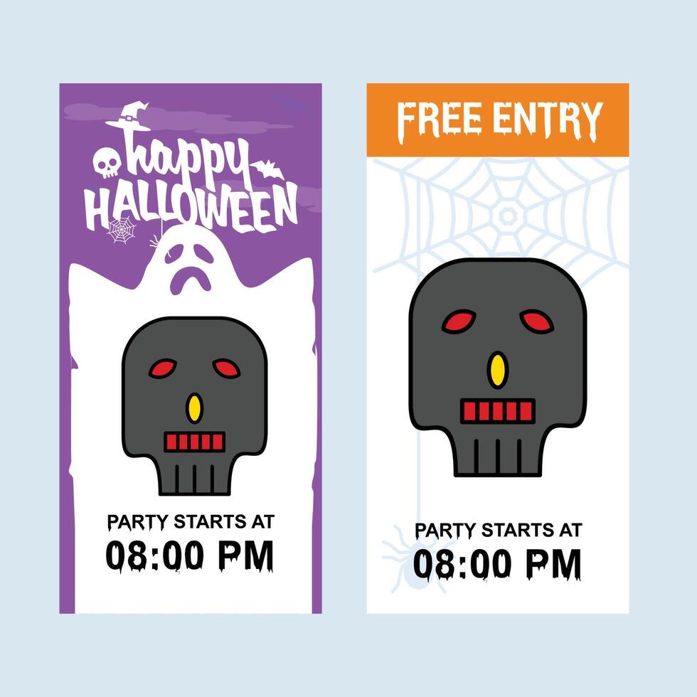 Halloween party invitation template vector