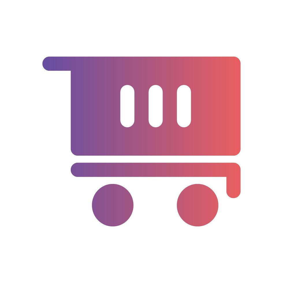 Empty cart icons. with a modern design style and gradient fill colors. Suitable for websites, UI and mobile apps. vector
