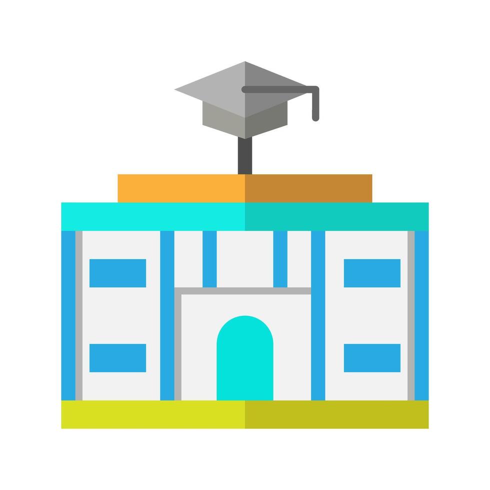 University building icons. with flat style, suitable for education, city and business symbol logo illustration. vector