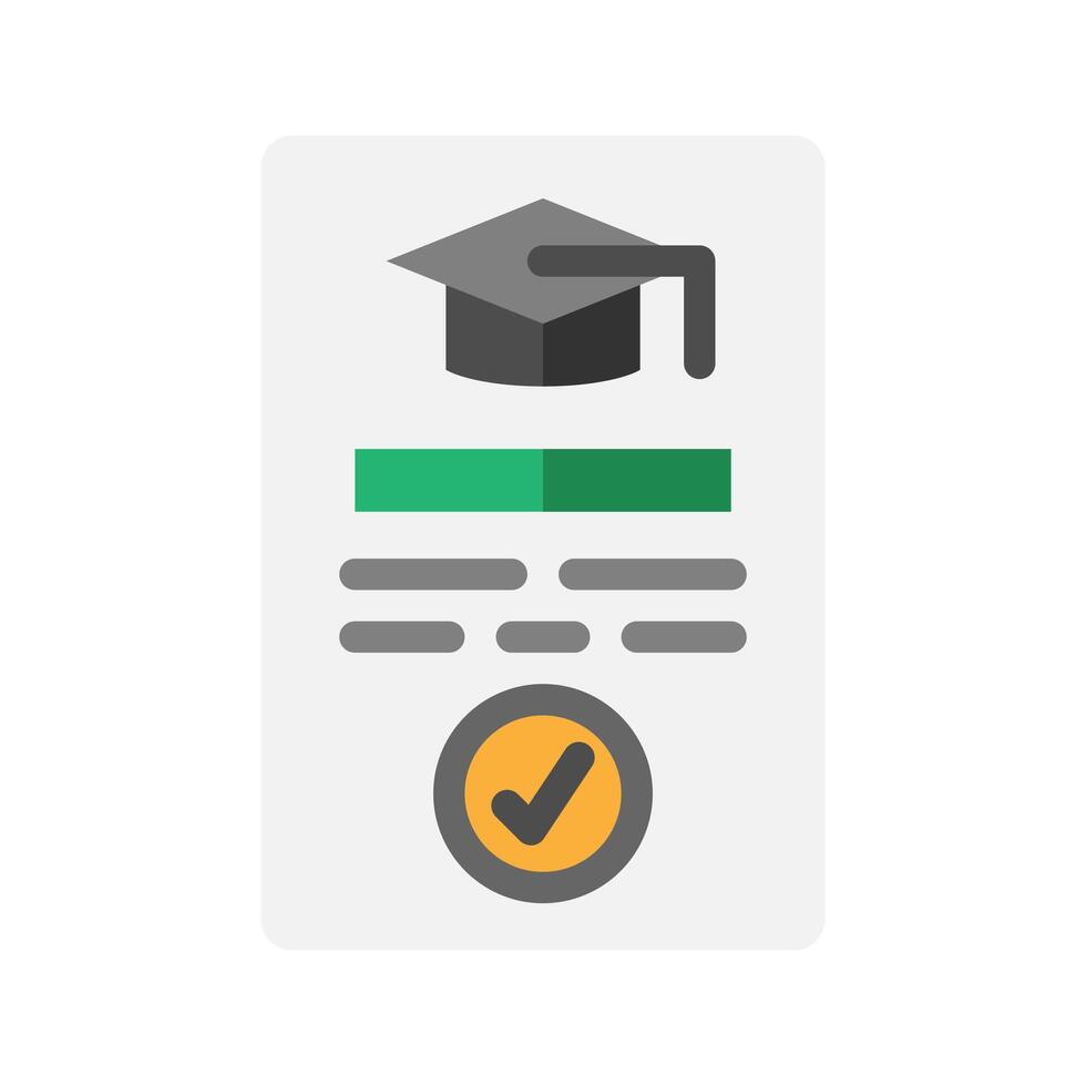 Academic Certificate or award icons. with flat style and suitable for education symbol logo illustration. vector