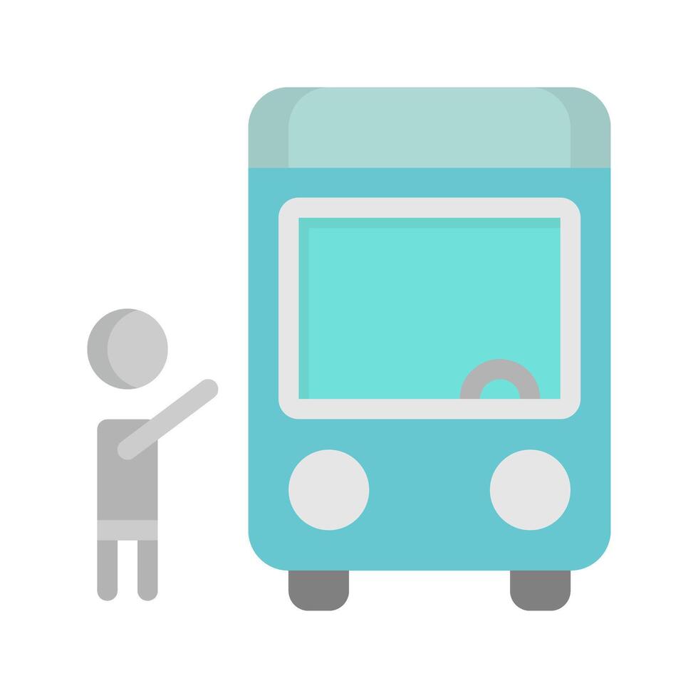 pick up bus or shuttle service icons. with flat style, suitable for transport, business and education symbol logo illustration. vector