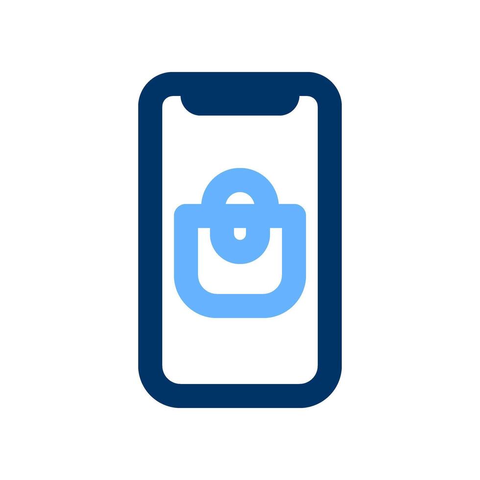 Online shopping icon symbol for business in pictogram color outline editable stroke illustration vector