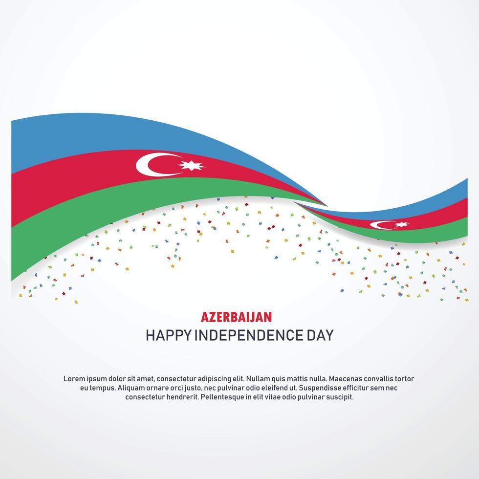 Azerbaijan Happy independence day Background vector