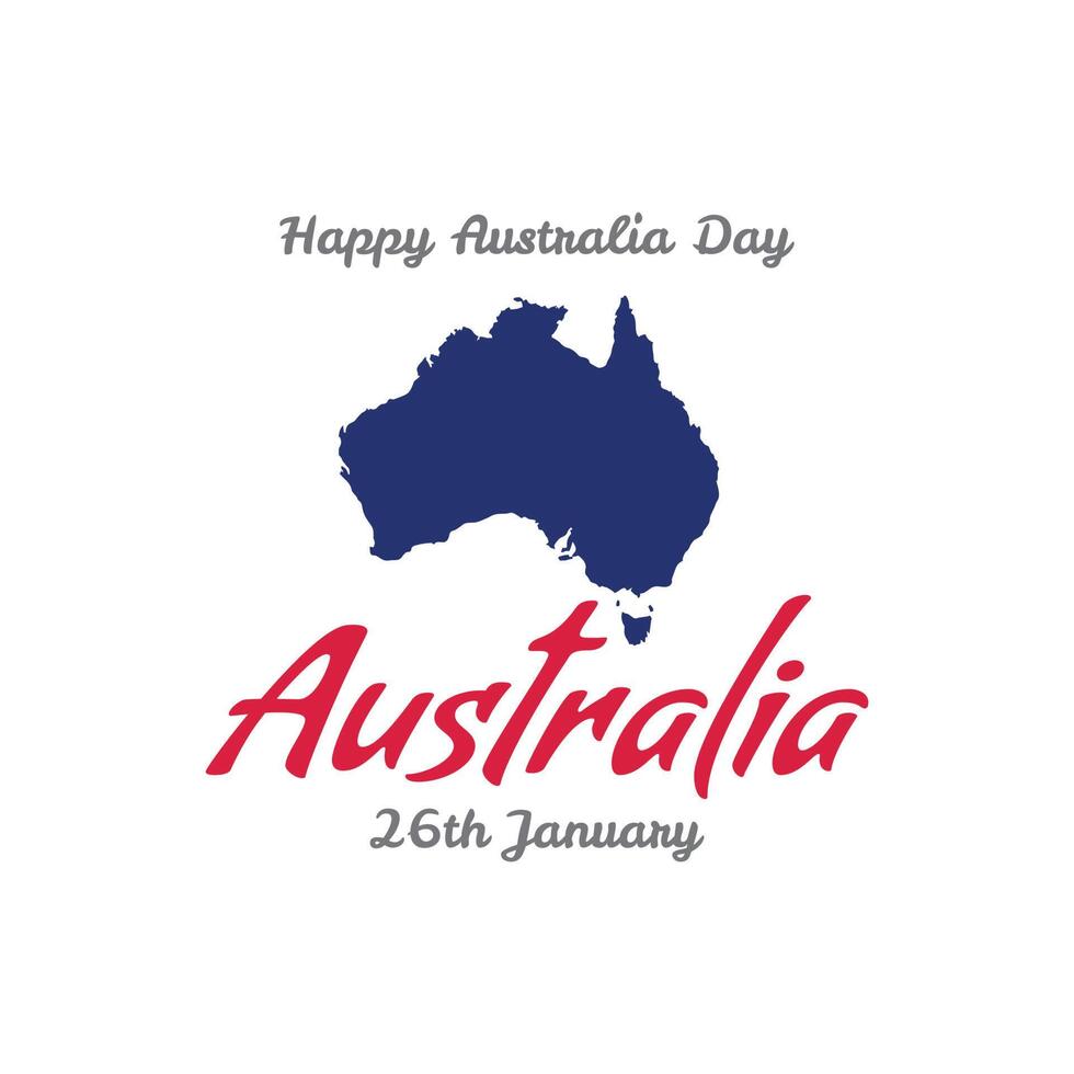 Australia Independence day card element vector