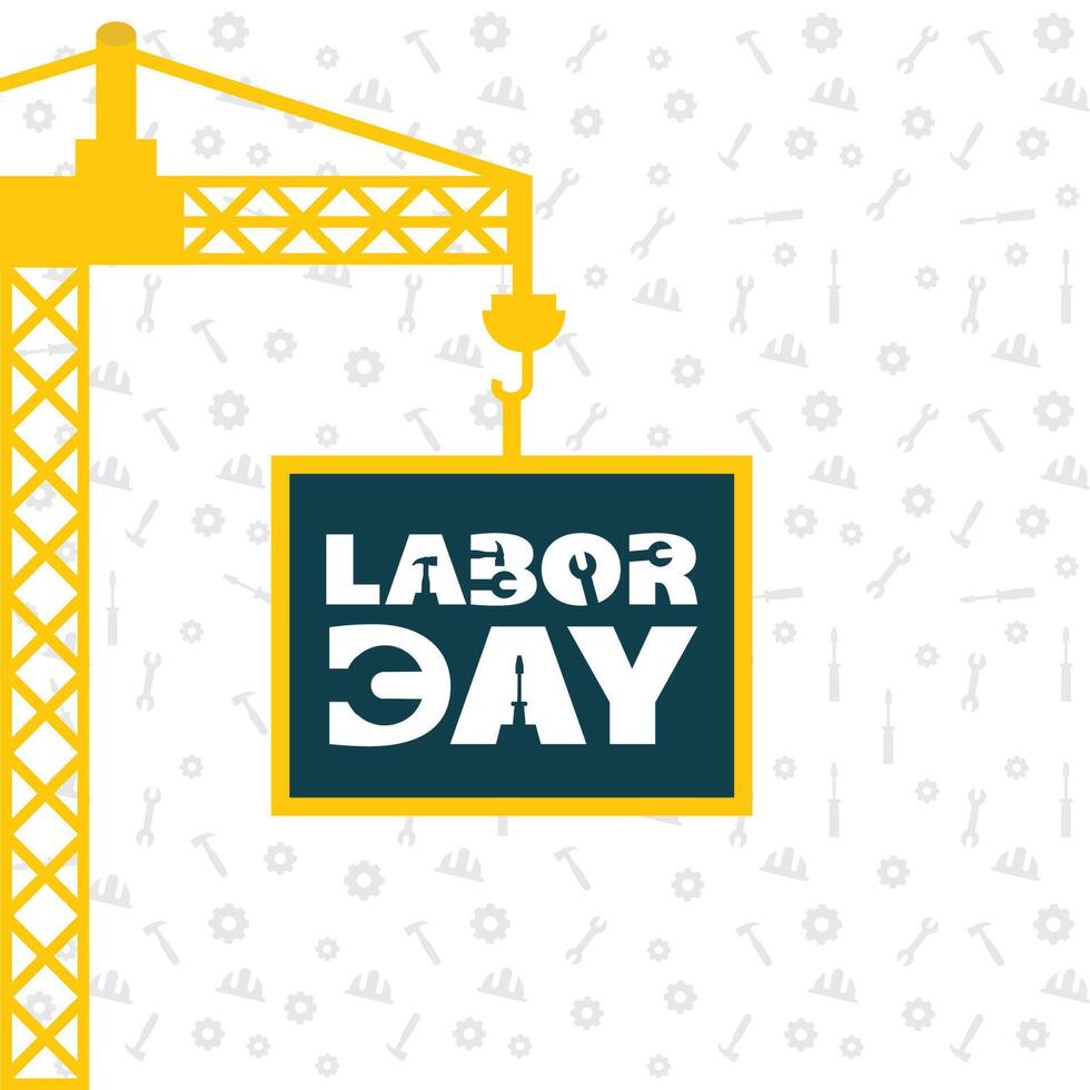 Celebrating labour day design with typography element vector