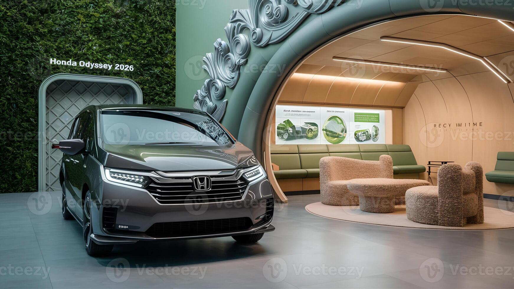 Honda Odyssey 2024, Modern Family Van, Stylish Exterior, High-Resolution Photo, Clean and Sharp Image, Urban Setting, Versatile and Comfortable, Car Stock Photography photo