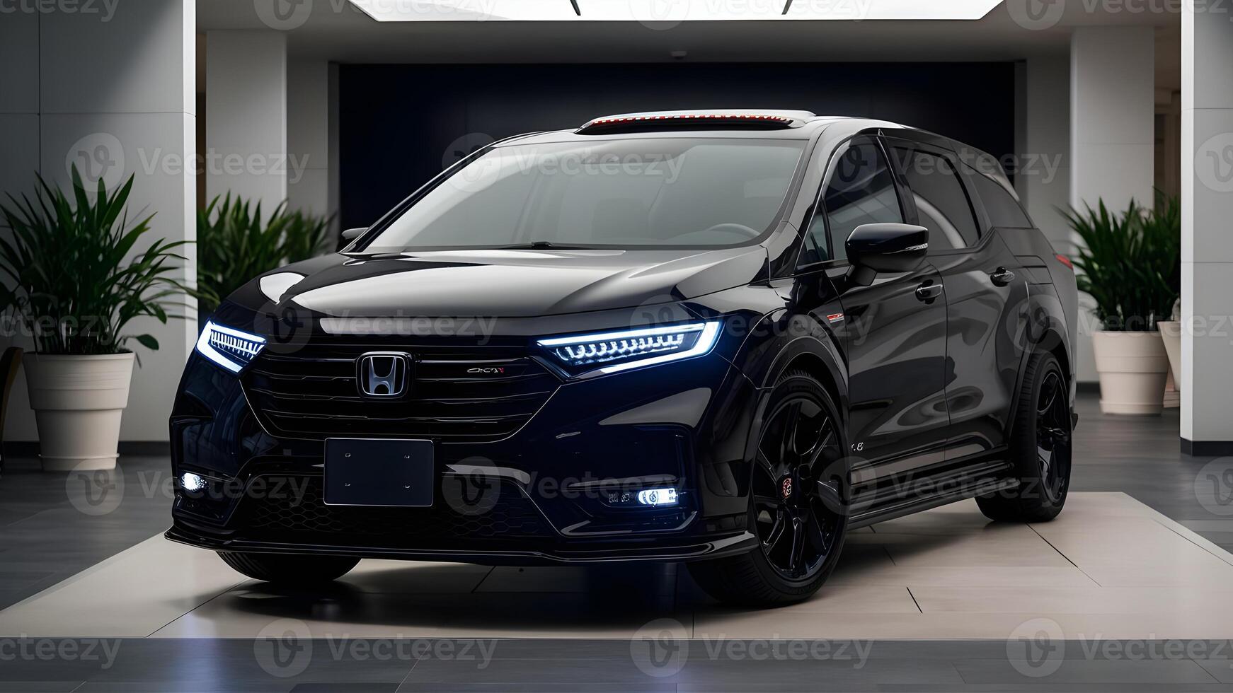 Honda Odyssey minivan, stylish family vehicle, luxury car for family trips, modern Honda Odyssey on the road, sleek exterior design of Honda Odyssey photo